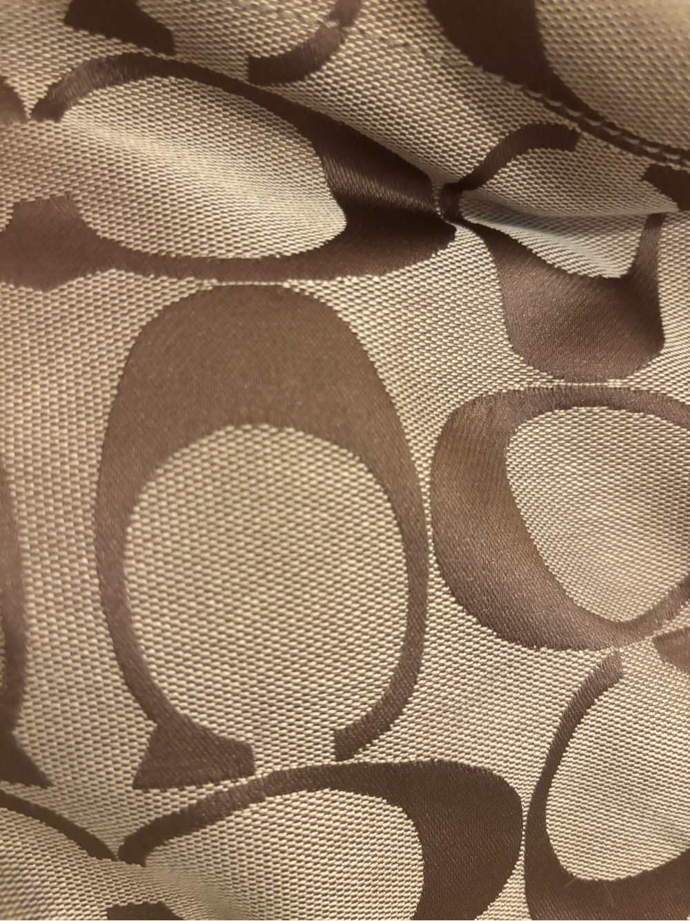 Coach Brown/Tan Signature Canvas Shoulder Bag - Picture 4 of 10